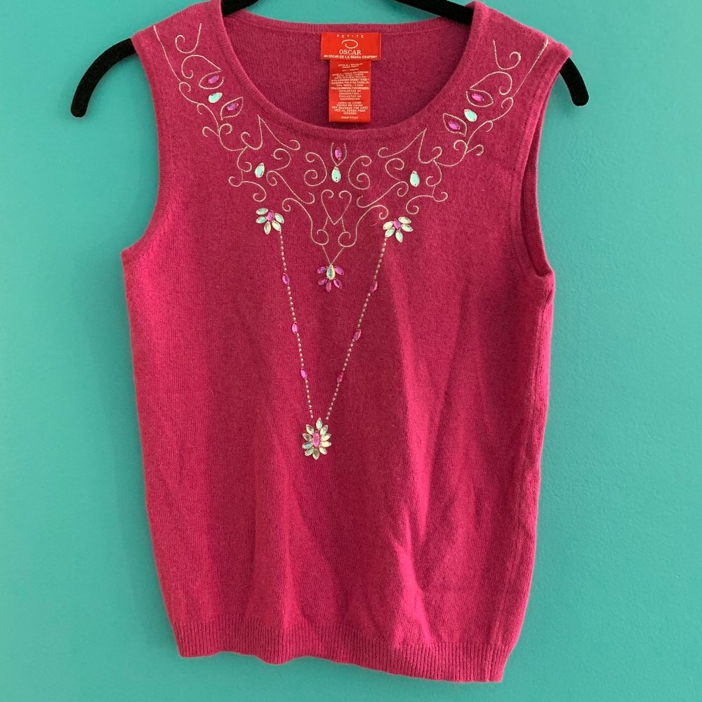 Oscar de la Renta - Petite small Jeweled top